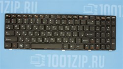 Клавиатура для ноутбука Lenovo B570, V570, Z570 черная с черной рамкой KB00605 - фото 6828