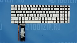 Клавиатура для ноутбука Asus N550,  N56VJ, N56VM серебристая с подсветкой KB00211 - фото 6965