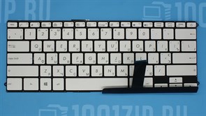 Клавиатура для Asus Zenbook UX490, UX490UA серебристая с подсветкой 5882