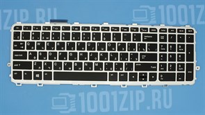 Клавиатура для ноутбука HP 15-j000, 17-j000 с серебристой рамкой и подсветкой 5920