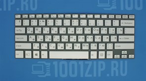 Клавиатура для ноутбука Sony Vaio SVF142, SVF143, SVF14E, серебристая без рамки 5951
