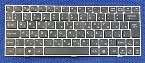 Клавиатура для ноутбука MSI U135, U160 черная с рамкой KB00755