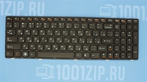Клавиатура для ноутбука Lenovo B570, V570, Z570 черная с черной рамкой KB00605